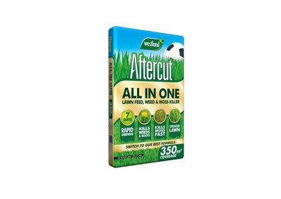 Aftercut All In One, Lawn Feed, Weed & Moss Killer 350m2