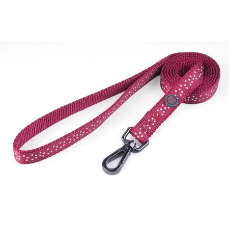 Burgundy Polka S WalkAbout Dog Lead (120 x 1.5cm)