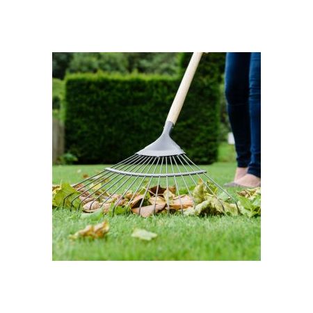 Carbon Steel Long Handled Lawn / Leaf Rake - image 2