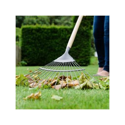 Carbon Steel Long Handled Lawn / Leaf Rake - image 2