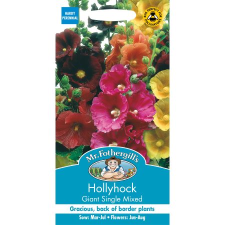 HOLLYHOCK Giant Single Mixed - image 1