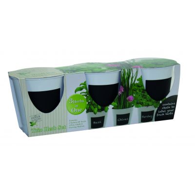 Indoor Flavours  Trio Herb Set - with Chalk - image 1