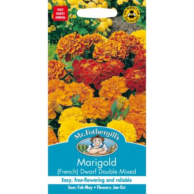 MARIGOLD (French) Dwarf Double Mixed - image 2