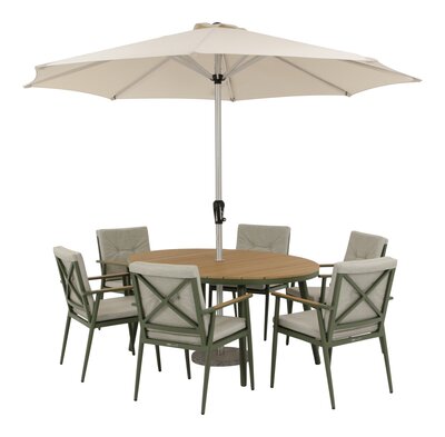 Wisley 6 Seat Dining Set - Sage - image 2