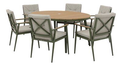 Wisley 6 Seat Dining Set - Sage - image 3