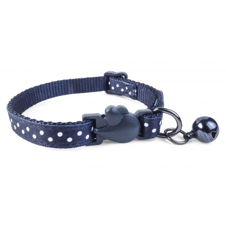 WonderLust Navy Polka Cat Collar